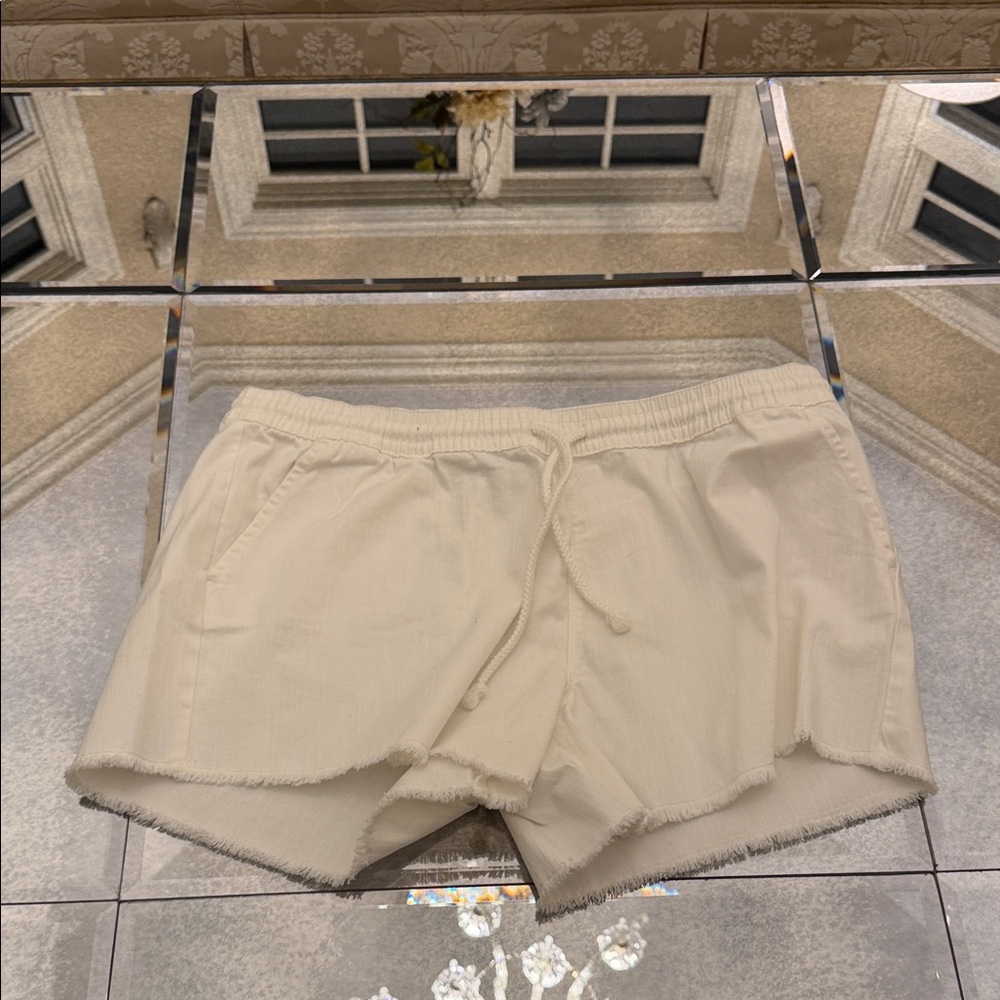 Natural Reflections Cream Athletic Shorts